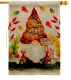 Fall Gnome - Bugs & Frogs Garden Friends Vertical Impressions Decorative Flags HG104142 Made In USA