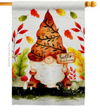 Fall Gnome - Bugs & Frogs Garden Friends Vertical Impressions Decorative Flags HG104142 Made In USA