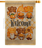 Pumpkin Gnome - Bugs & Frogs Garden Friends Vertical Impressions Decorative Flags HG104154 Made In USA