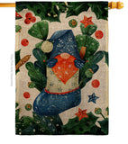 Winter Socks Gnome - Bugs & Frogs Garden Friends Vertical Impressions Decorative Flags HG104161 Made In USA