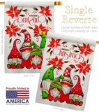 Christmas Gnome Family - Bugs & Frogs Garden Friends Vertical Impressions Decorative Flags HG104166 Made In USA