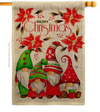 Christmas Gnome Family - Bugs & Frogs Garden Friends Vertical Impressions Decorative Flags HG104166 Made In USA