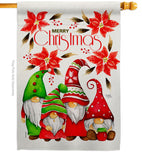 Christmas Gnome Family - Bugs & Frogs Garden Friends Vertical Impressions Decorative Flags HG104166 Made In USA