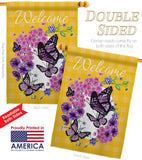 Welcome Butterflies Bouquet - Bugs & Frogs Garden Friends Vertical Impressions Decorative Flags HG137032 Made In USA