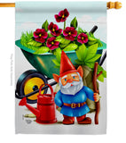 Garden Gnome - Bugs & Frogs Garden Friends Vertical Impressions Decorative Flags HG192457 Made In USA