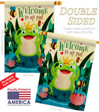 Frog Welcome - Bugs & Frogs Garden Friends Vertical Impressions Decorative Flags HG192582 Made In USA