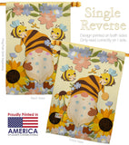 Blooming Gnome - Bugs & Frogs Garden Friends Vertical Impressions Decorative Flags HG192669 Made In USA