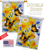 Daffodil & Butterflies - Bugs & Frogs Garden Friends Vertical Impressions Decorative Flags HG192670 Made In USA