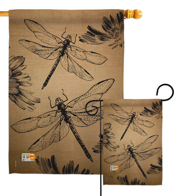 Dragonfly - Bugs & Frogs Garden Friends Vertical Impressions Decorative Flags HG104001 Made In USA