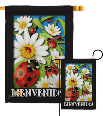 Paraíso de Tortolitas - Bugs & Frogs Garden Friends Vertical Impressions Decorative Flags HG104072 Made In USA