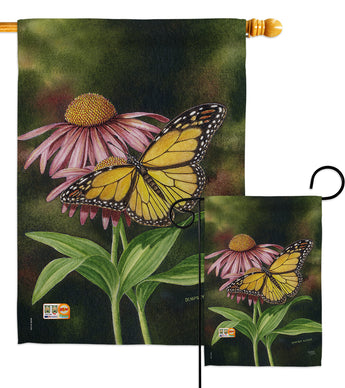 Coneflower - Bugs & Frogs Garden Friends Vertical Impressions Decorative Flags HG104086 Made In USA