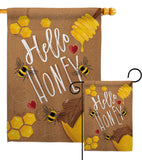 Hello Honey - Bugs & Frogs Garden Friends Vertical Impressions Decorative Flags HG104102 Made In USA