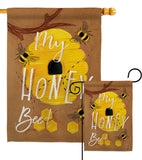 My Honey Bee - Bugs & Frogs Garden Friends Vertical Impressions Decorative Flags HG104105 Made In USA