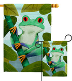 Rainforest Frog - Bugs & Frogs Garden Friends Vertical Impressions Decorative Flags HG104133 Made In USA