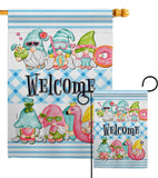 Summer Gnomes - Bugs & Frogs Garden Friends Vertical Impressions Decorative Flags HG104135 Made In USA