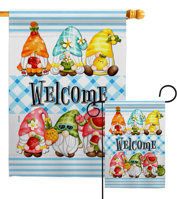 Sweet Gnomes - Bugs & Frogs Garden Friends Vertical Impressions Decorative Flags HG104137 Made In USA