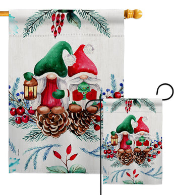 Winter Gnome - Bugs & Frogs Garden Friends Vertical Impressions Decorative Flags HG104146 Made In USA