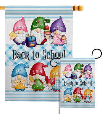 School Gnome - Bugs & Frogs Garden Friends Vertical Impressions Decorative Flags HG104156 Made In USA