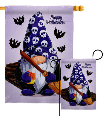 Spooky Gnome - Bugs & Frogs Garden Friends Vertical Impressions Decorative Flags HG104164 Made In USA