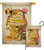 Bee Happy - Bugs & Frogs Garden Friends Vertical Impressions Decorative Flags HG137025 Made In USA