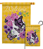 Welcome Butterflies Bouquet - Bugs & Frogs Garden Friends Vertical Impressions Decorative Flags HG137032 Made In USA