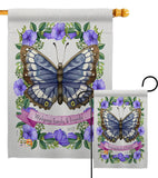 Floral Butterfly - Bugs & Frogs Garden Friends Vertical Impressions Decorative Flags HG137082 Made In USA