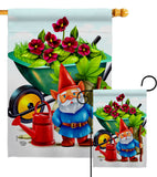 Garden Gnome - Bugs & Frogs Garden Friends Vertical Impressions Decorative Flags HG192457 Made In USA