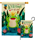 Frog Welcome - Bugs & Frogs Garden Friends Vertical Impressions Decorative Flags HG192582 Made In USA