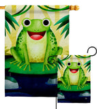 Happy Frog - Bugs & Frogs Garden Friends Vertical Impressions Decorative Flags HG192620 Made In USA