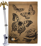 Butterflies - Bugs & Frogs Garden Friends Vertical Impressions Decorative Flags HG104002 Made In USA