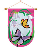 Butterflies - Bugs & Frogs Garden Friends Vertical Applique Decorative Flags HG104048