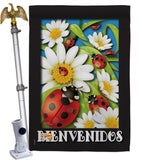 Paraíso de Tortolitas - Bugs & Frogs Garden Friends Vertical Impressions Decorative Flags HG104072 Made In USA