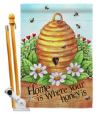 Bee Hive Home - Bugs & Frogs Garden Friends Vertical Impressions Decorative Flags HG104083 Made In USA