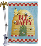 Bee Happy Hive - Bugs & Frogs Garden Friends Vertical Impressions Decorative Flags HG104089 Made In USA