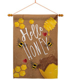 Hello Honey - Bugs & Frogs Garden Friends Vertical Impressions Decorative Flags HG104102 Made In USA