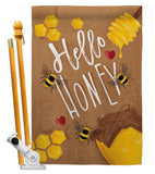 Hello Honey - Bugs & Frogs Garden Friends Vertical Impressions Decorative Flags HG104102 Made In USA