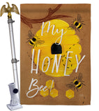 My Honey Bee - Bugs & Frogs Garden Friends Vertical Impressions Decorative Flags HG104105 Made In USA