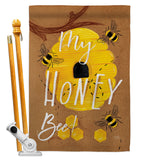 My Honey Bee - Bugs & Frogs Garden Friends Vertical Impressions Decorative Flags HG104105 Made In USA