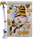 Honey Gnome - Bugs & Frogs Garden Friends Vertical Impressions Decorative Flags HG104121 Made In USA