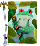 Rainforest Frog - Bugs & Frogs Garden Friends Vertical Impressions Decorative Flags HG104133 Made In USA