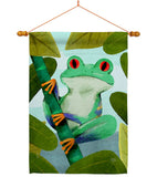 Rainforest Frog - Bugs & Frogs Garden Friends Vertical Impressions Decorative Flags HG104133 Made In USA