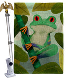 Rainforest Frog - Bugs & Frogs Garden Friends Vertical Impressions Decorative Flags HG104133 Made In USA