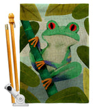 Rainforest Frog - Bugs & Frogs Garden Friends Vertical Impressions Decorative Flags HG104133 Made In USA