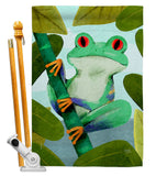 Rainforest Frog - Bugs & Frogs Garden Friends Vertical Impressions Decorative Flags HG104133 Made In USA