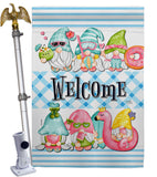 Summer Gnomes - Bugs & Frogs Garden Friends Vertical Impressions Decorative Flags HG104135 Made In USA