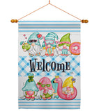 Summer Gnomes - Bugs & Frogs Garden Friends Vertical Impressions Decorative Flags HG104135 Made In USA