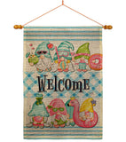 Summer Gnomes - Bugs & Frogs Garden Friends Vertical Impressions Decorative Flags HG104135 Made In USA