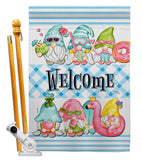 Summer Gnomes - Bugs & Frogs Garden Friends Vertical Impressions Decorative Flags HG104135 Made In USA