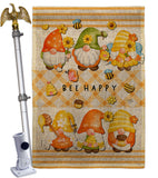 Bees Gnomes - Bugs & Frogs Garden Friends Vertical Impressions Decorative Flags HG104136 Made In USA