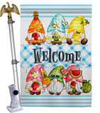 Sweet Gnomes - Bugs & Frogs Garden Friends Vertical Impressions Decorative Flags HG104137 Made In USA